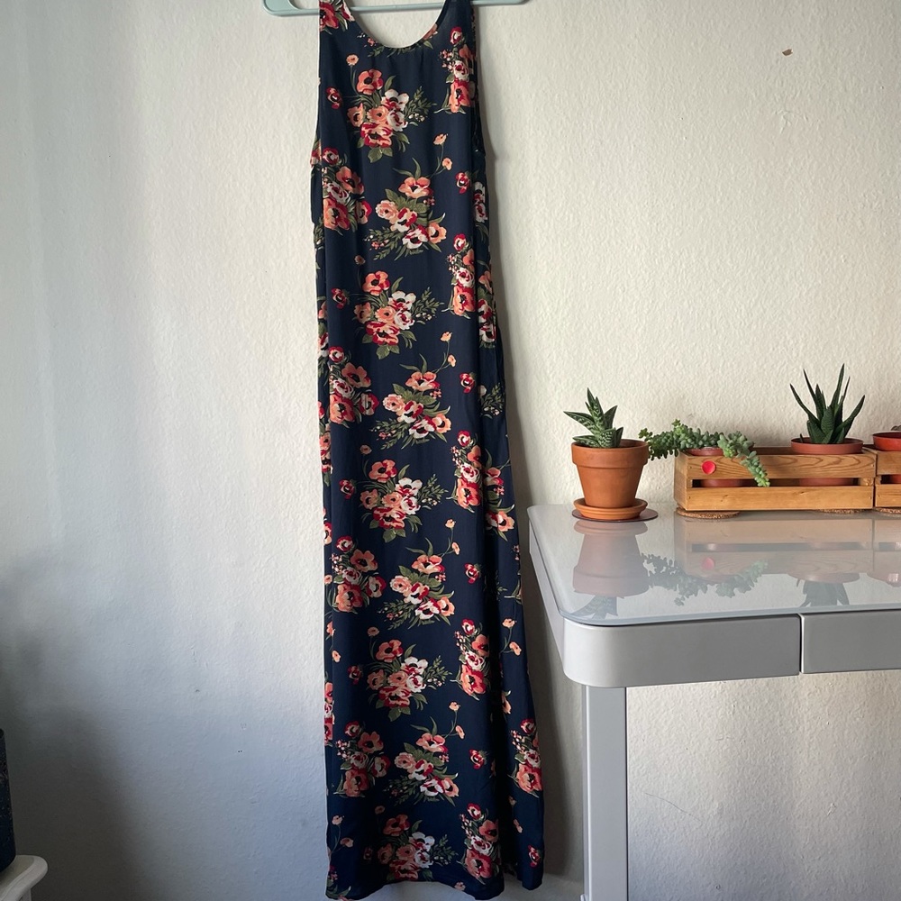 Flynn Skye “Market” Maxi Dress in “Midnight Garden” Print